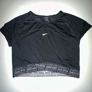 Nike Pro CROP Women's Black Sports Top